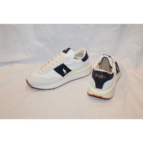 Polo Ralph Lauren Men\'s Train 89 Athletic Sneakers Suede Nylon White NEW SZ 7.5 main image 7